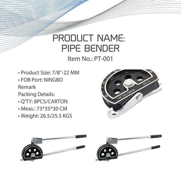 Premium Levella® Tube Bender Aluminum Tubing 7/8" Pipe Bender