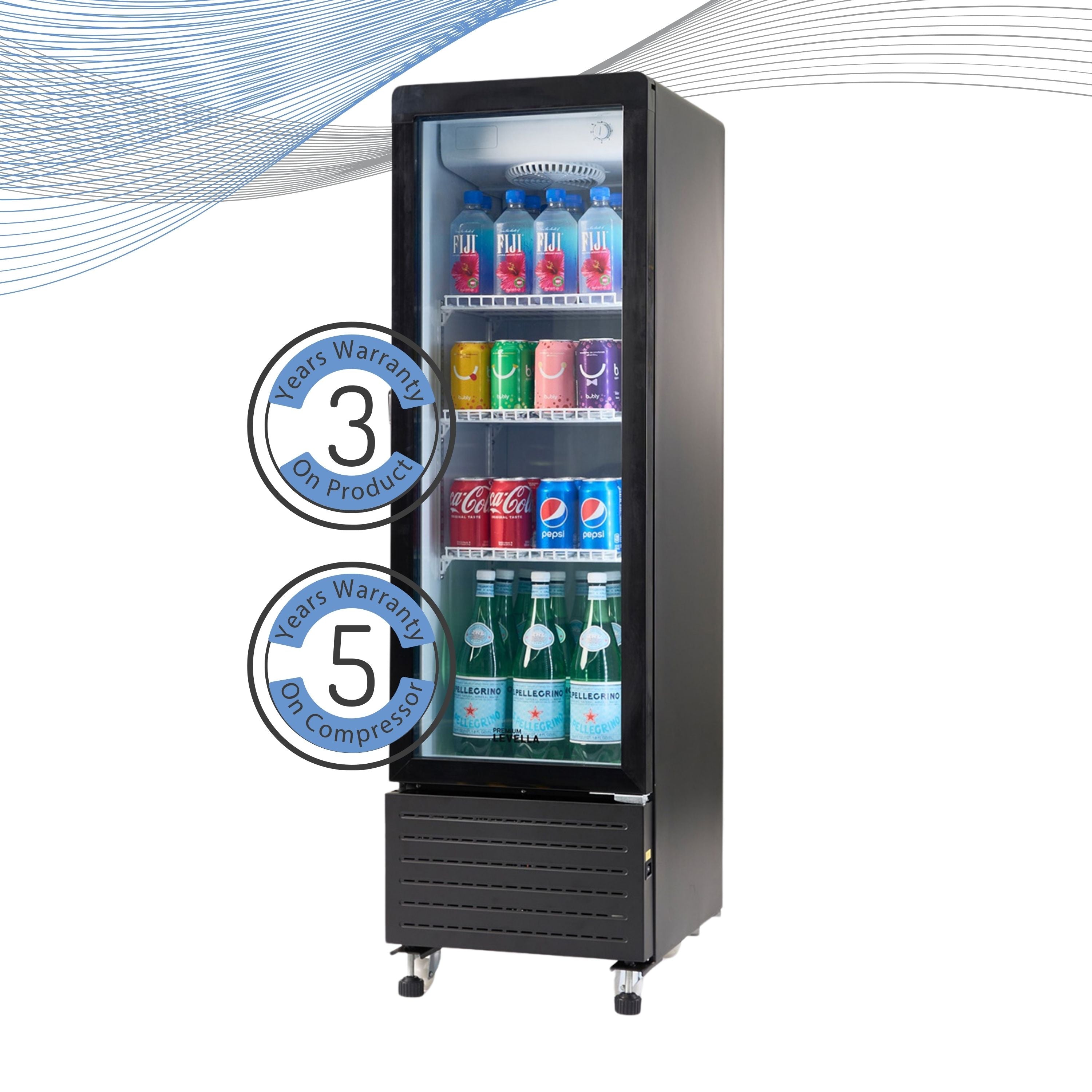 Premium Levella® 4.9 Cu. Ft. Single Door Display Refrigerator.
