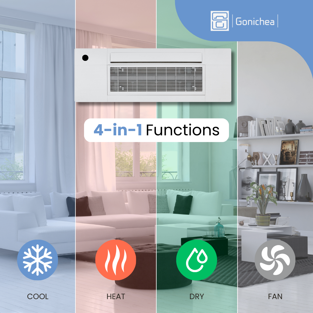 Premium Levella® 9000 BTU 21.7 SEER2 Air Conditioner Cassette ONE WAY Inverter Ductless Heat Pump 230V.WIFI Included.