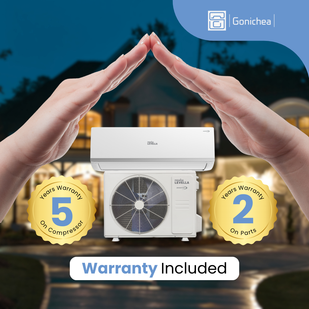 Premium Levella® 12,000 BTU Air Conditioner Mini Split 17 SEER Inverter AC Ductless Only Cold  110V