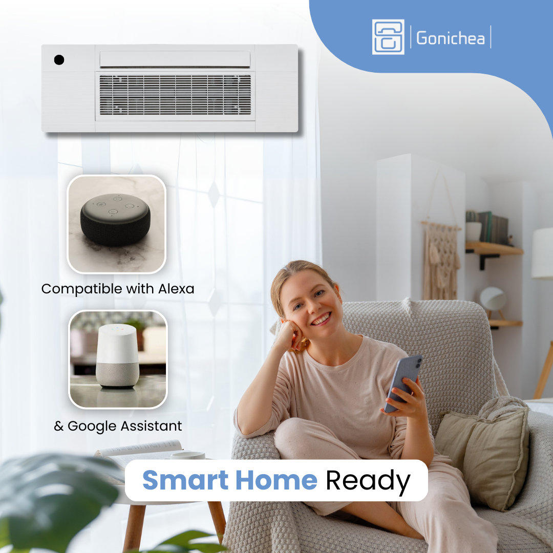 Premium Levella® 9000 BTU 21.7 SEER2 Air Conditioner Cassette ONE WAY Inverter Ductless Heat Pump 230V.WIFI Included.