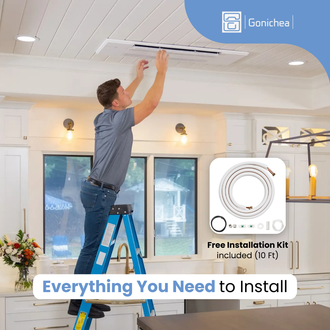 Premium Levella® 12,000 BTU 21.4 SEER2 Ductless Mini-Split Inverter Air Conditioner Heat Pump System Full Set 230V. WIFI Included.