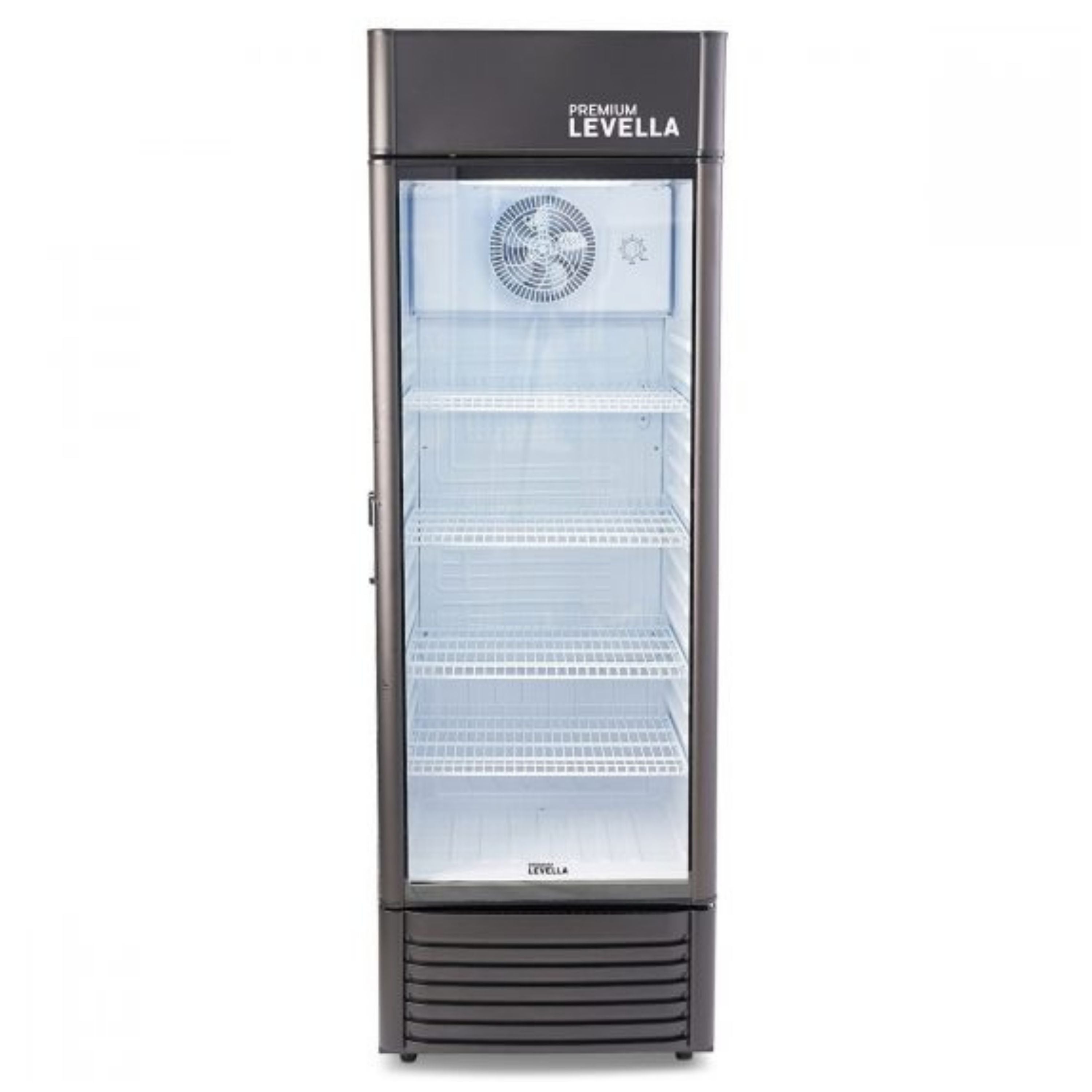 Premium Levella® 15.5 Cu. Ft. Single Glass Door Upright Display Cooler. Merchandiser Refrigerator.