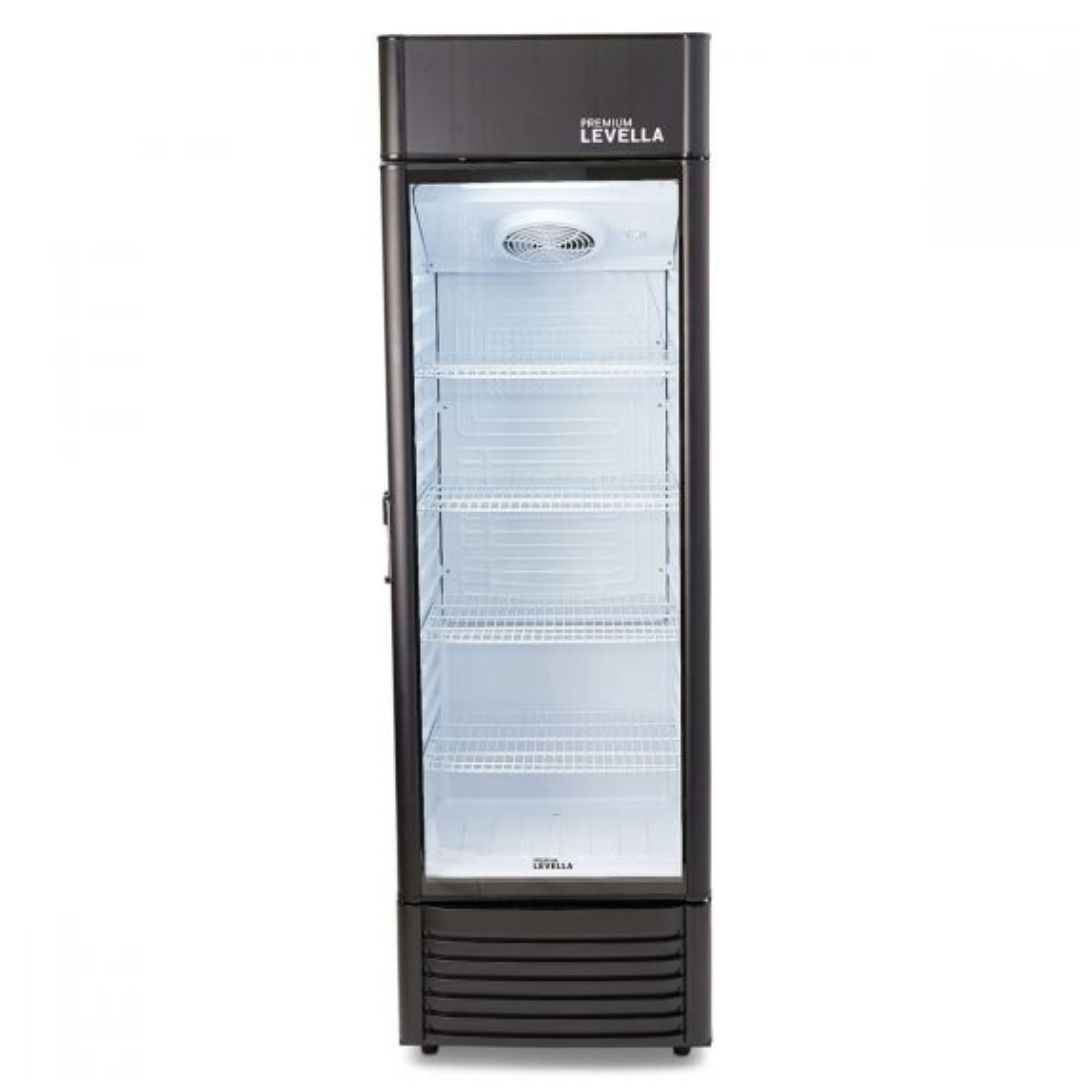 Premium Levella® 9.0 Cu. Ft. Single Glass Door Upright Display Cooler. Merchandiser Refrigerator.