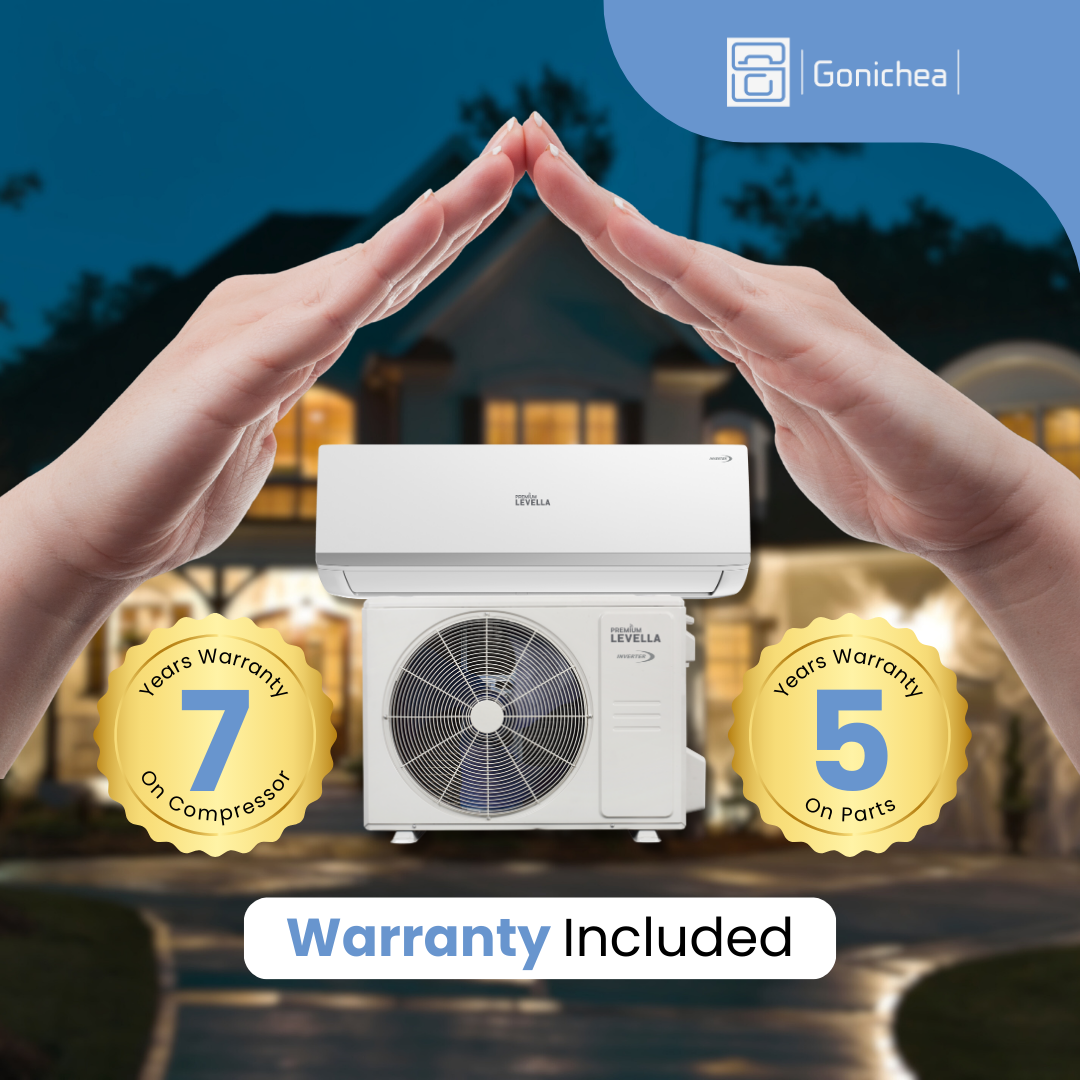 Premium Levella® 11,500 BTU 16 SEER2 Ductless Mini-Split Inverter Air Conditioner Only Cold System Full Set 115V. WIFI Included.