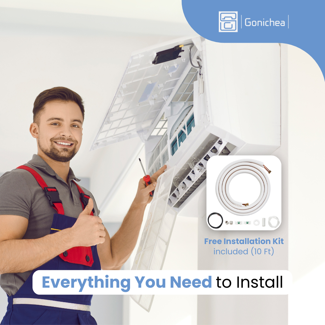 Premium Levella® 9,000 BTU 26.40 SEER2 Ductless Mini-Split Inverter Air Conditioner Heat Pump System Full Set 230V. WIFI Included.