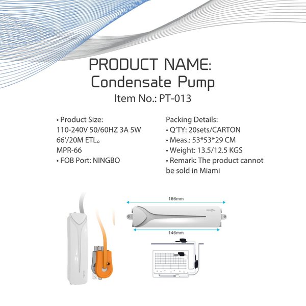 Premium Levella® CONDENSATE PUMP MUTE BOX 115/220-240V 1PH 50/60Hz
