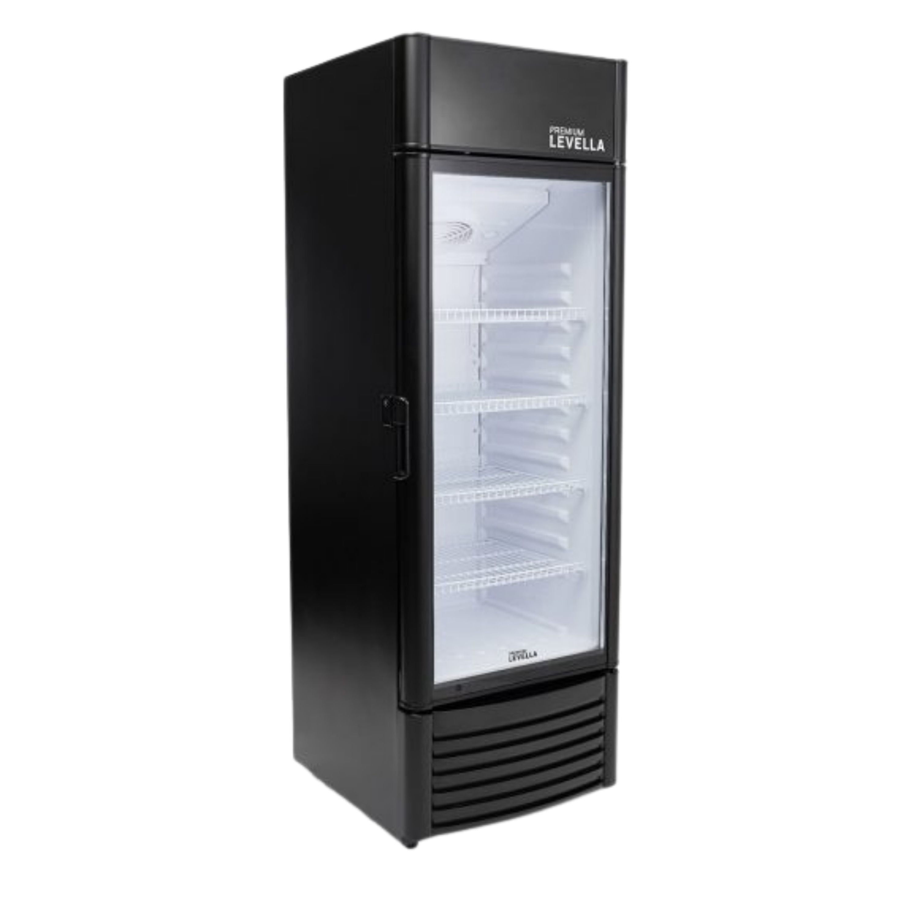 Premium Levella® 9.0 Cu. Ft. Single Glass Door Upright Display Cooler. Merchandiser Refrigerator.