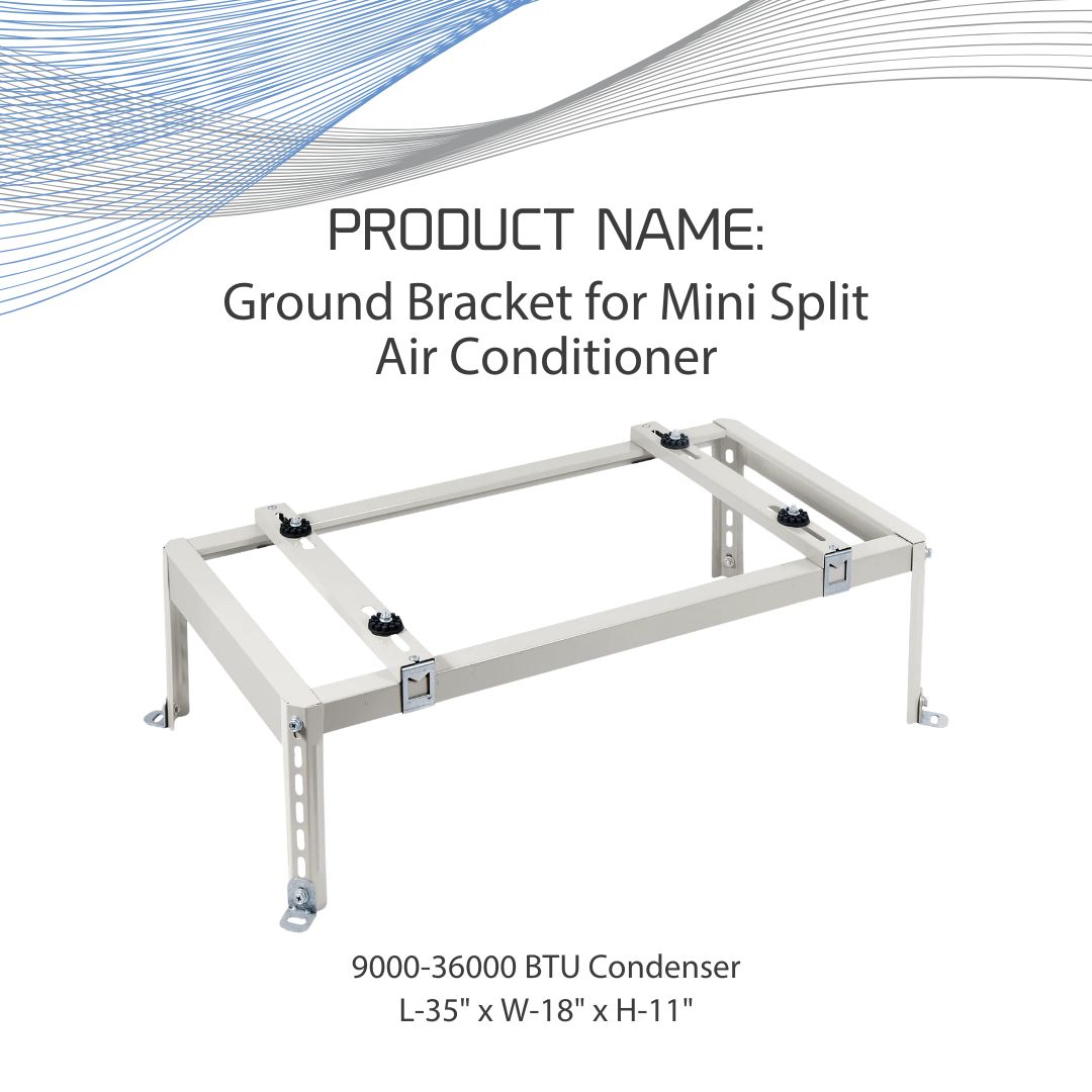 Wall and Ground Mounting Bracket for Mini Split Air Conditioner, 9000-36000 Btu