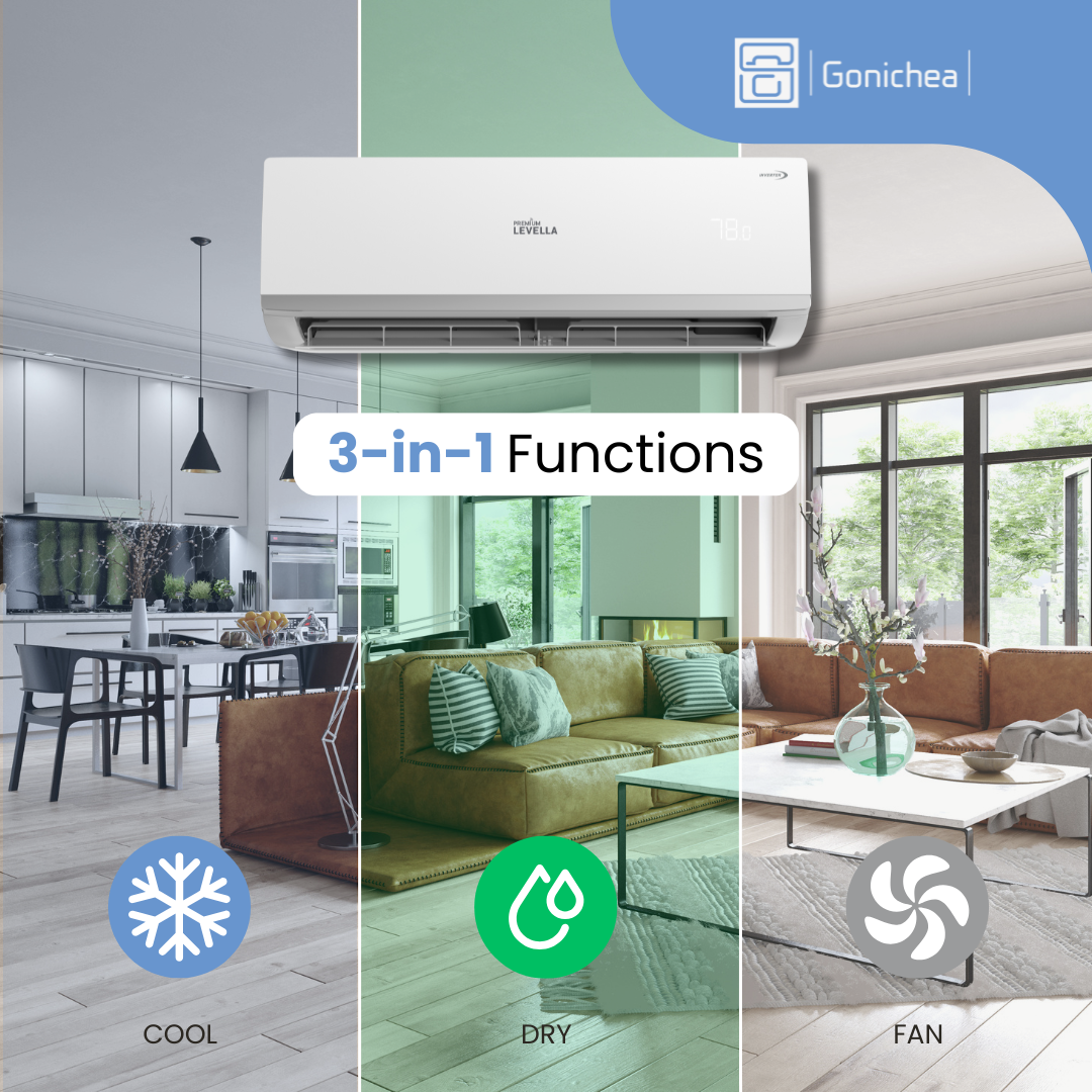 Premium Levella® 11,500 BTU 21.5 SEER2 Ductless Mini-Split Inverter Air Conditioner Only Cold System Full Set 230V. WIFI Included.