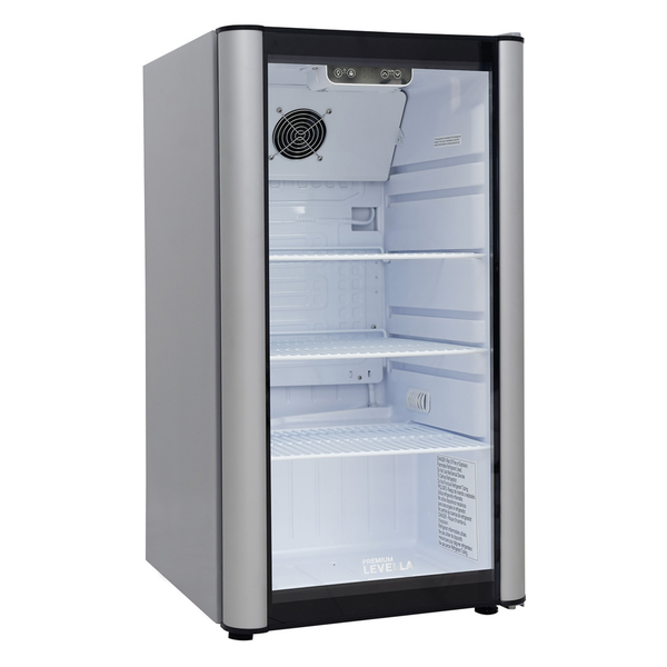 Premium Levella® 3.1 Cu. F.t Single Glass Door Upright Display Cooler. Merchandiser Refrigerator.