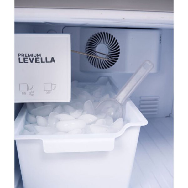 Premium Levella® 12.5 Cu. Ft. Single Glass Door Upright Display Cooler Refrigerator with Automatic Ice Maker