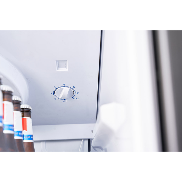 Premium Levella® 15.5 Cu. Ft. Single Glass Door Upright Display Cooler. Merchandiser Refrigerator.