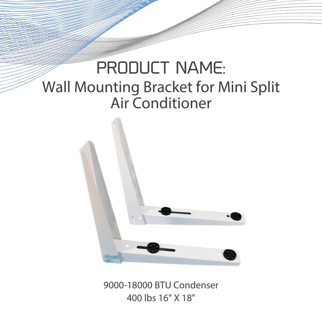 Wall and Ground Mounting Bracket for Mini Split Air Conditioner, 9000-36000 Btu