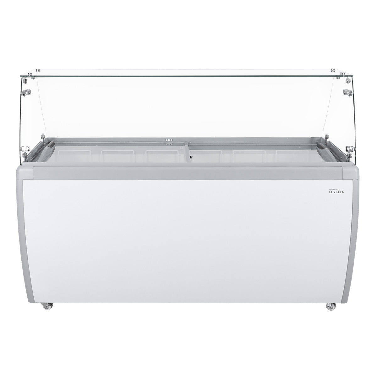 Premium Levella® 15.9 Cu. Ft. Glass Sneeze Guard Showcase Freezer