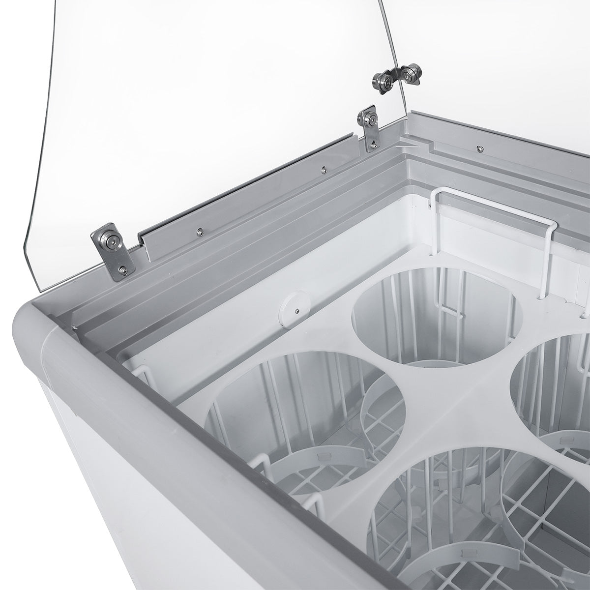 Premium Levella® 15.9 Cu. Ft. Glass Sneeze Guard Showcase Freezer