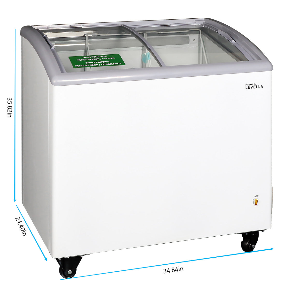 Premium Levella®  5.9 Cu. Ft. White Chest Freezer Display.