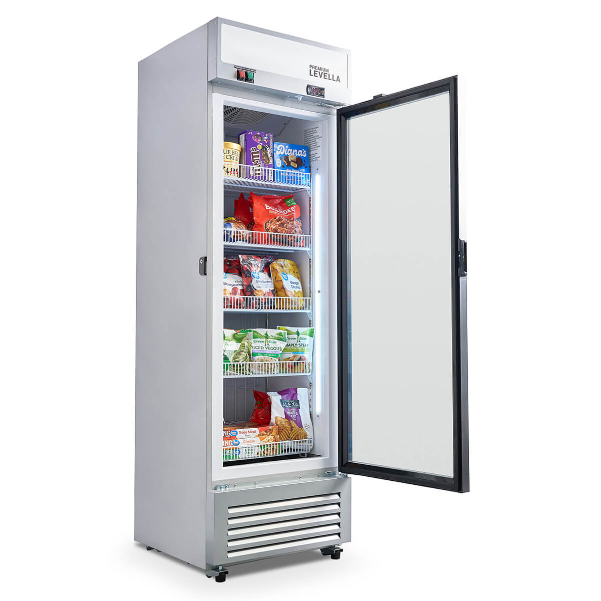 Premium Levella® 11.6 Cu. Ft. Single Glass Door Upright Display Freezer