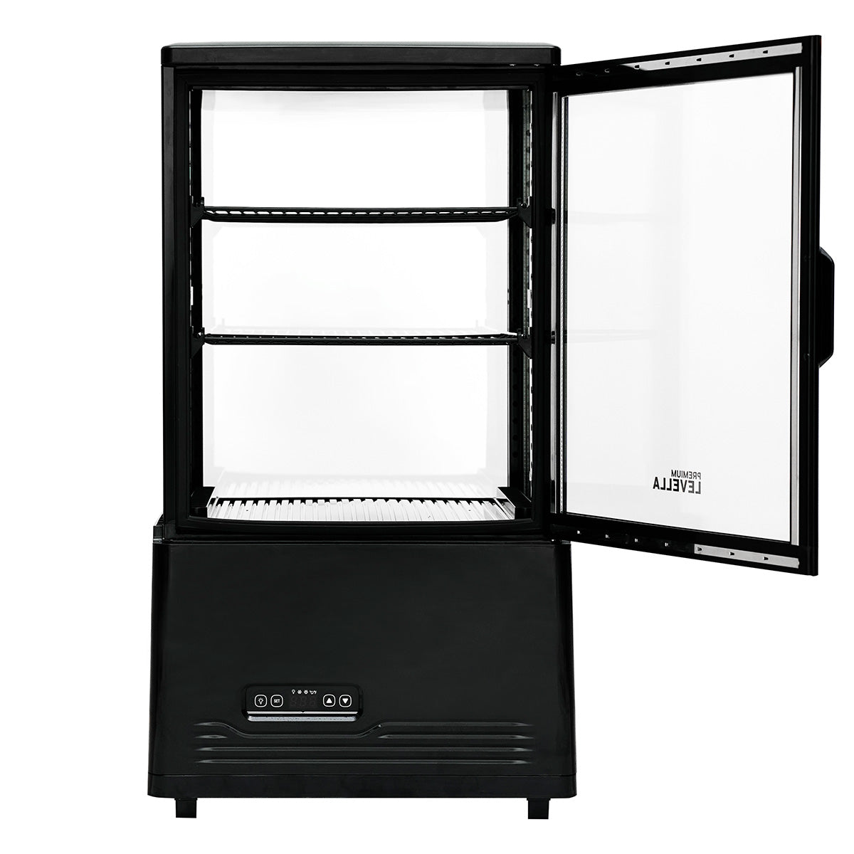 Premium Levella® 2.1 ft³ 4-Sided Glass Refrigerated Display Case
