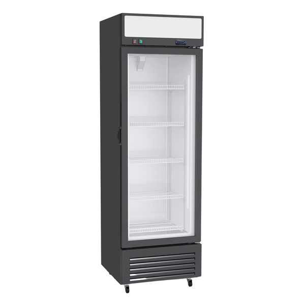 Premium Levella® 11.6 Cu. Ft. Single Glass Door Upright Display Freezer Blak.