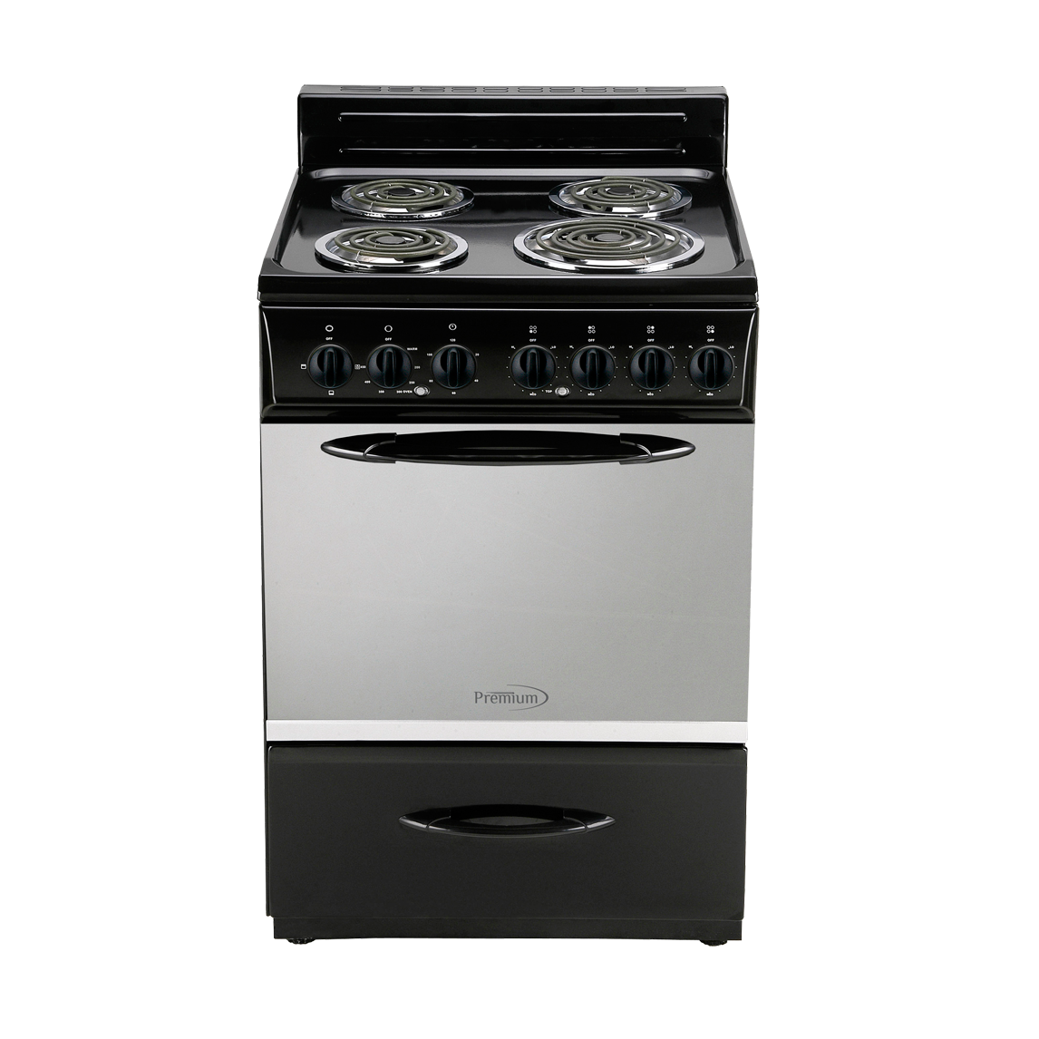Premium 24"- 4 Burners  Portable Electric Range. Stove. Glass Door Mirror.