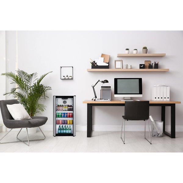 Premium Levella® 3.1 Cu. F.t Single Glass Door Upright Display Cooler. Merchandiser Refrigerator.